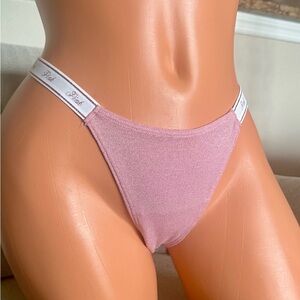 Victoria Secret Pink Thong with Logo Band